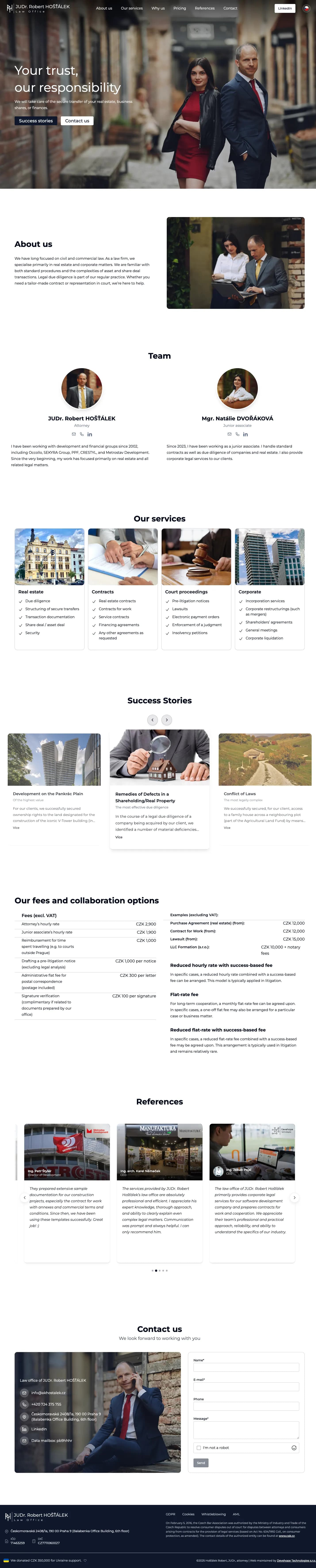 AK Hostalek website - home